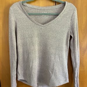 Aeropostale Seriously Soft Perfect V Neck Long Sleeve